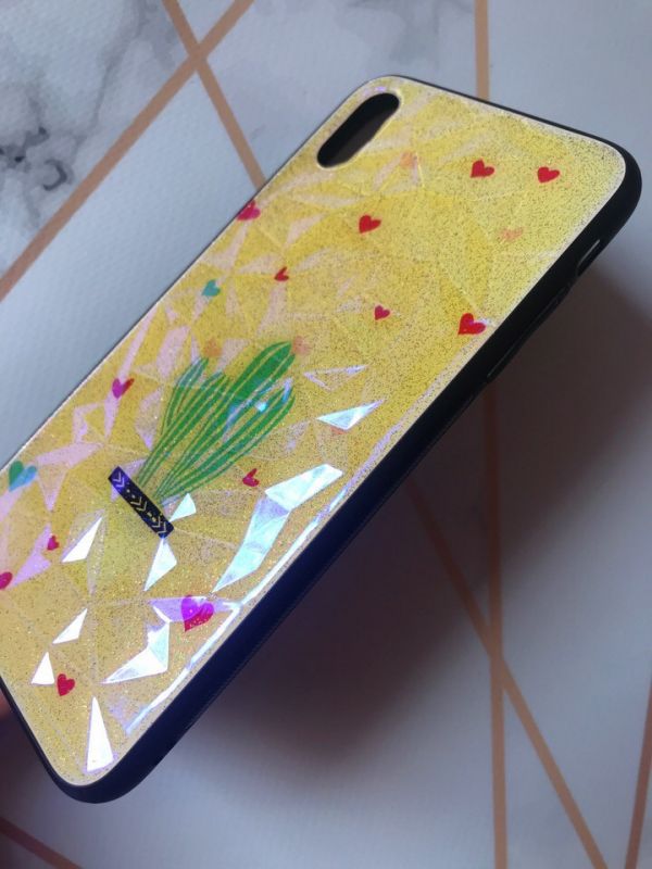 Силіконовий чохол "Скляні ромби" для iPhone XS MAX Кактус