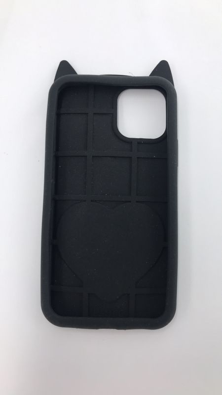 Силіконовий чохол 3D Case з блискітками, що переливаються, для iPhone 11 Pro (5,8) Кіт чорний