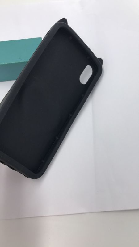 Чохол силіконовий 3D Case з плаваючими блискітками на iPhone XS MAX чорний Кіт