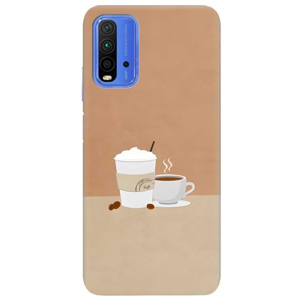 Чохол на Xiaomi Redmi 9T  дизайн Кава принт 108