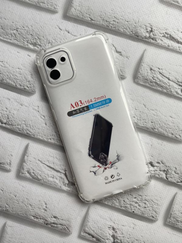 Cиліконовий чохол із потовщеними кутами на Samsung Galaxy A03 / A035