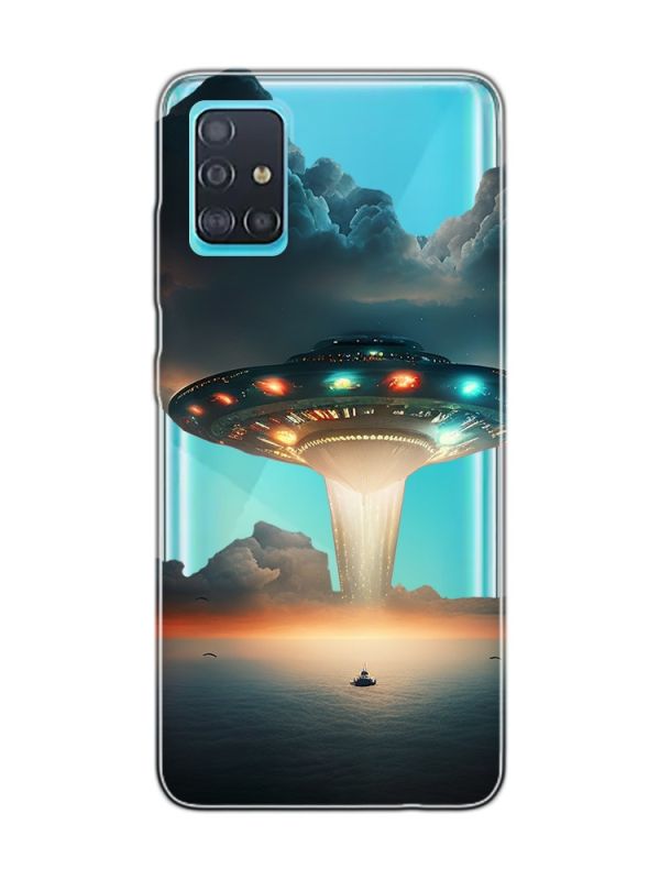 Прозорий чохол на Samsung Galaxy A51 Тарілка UFO (принт 241)