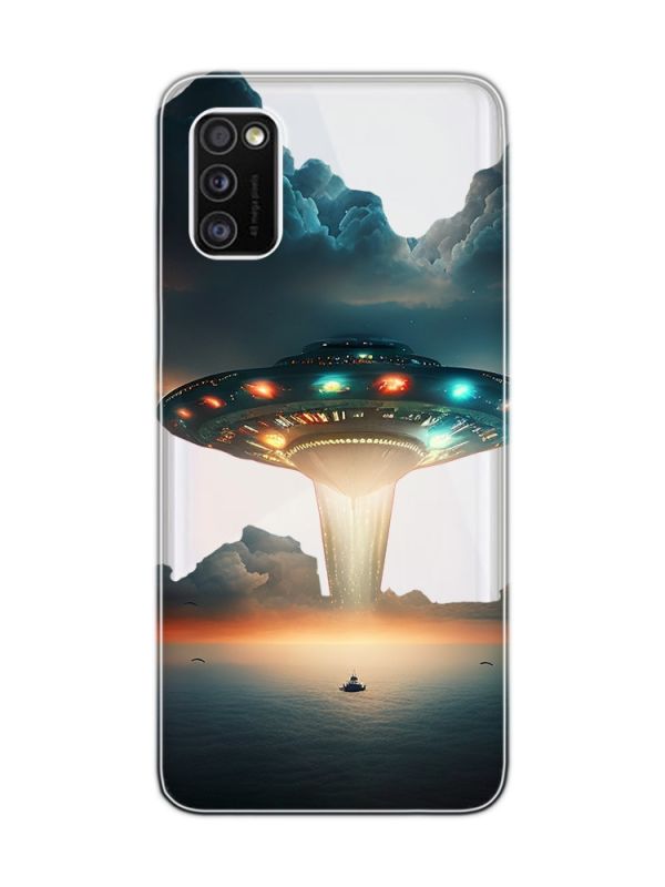 Прозорий чохол на Samsung Galaxy A41 Тарілка UFO (принт 241)