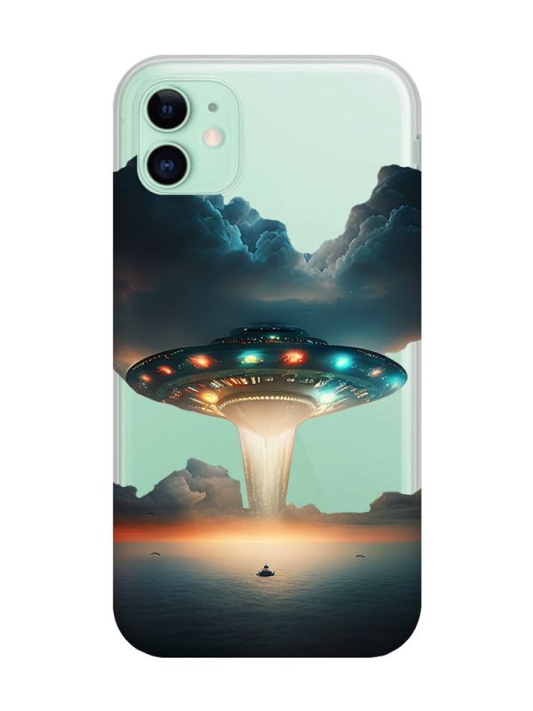 Прозорий чохол на Apple iPhone 11 (6,1) Тарілка UFO (принт 241)