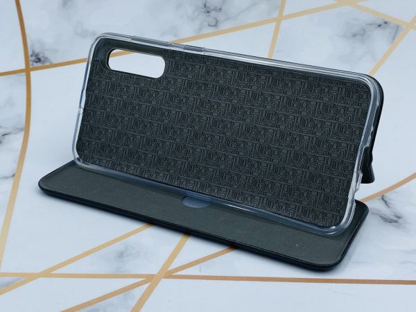 Чохол-книжка з малюнком для Samsung Galaxy A50 (2019) A505/A30s Чорний; Квітковий настрій (принт 226)