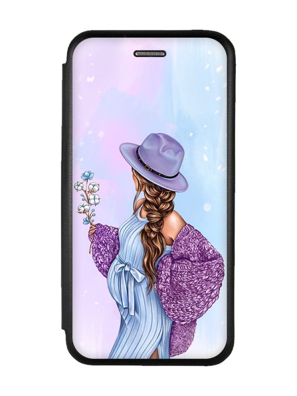 Чохол-книжка з малюнком для Samsung Galaxy A53 4G Чорний; В очікуванні хлопчика (принт 222)