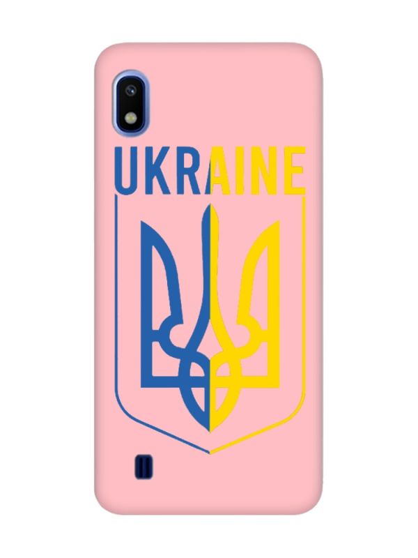 Матовий рожевий чохол на Samsung Galaxy A10 (2019) A105 Тризуб (принт 254)
