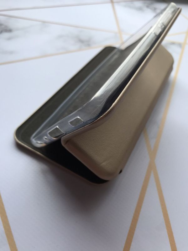 Чохол-книжка з малюнком для Samsung Galaxy A52 Золотий :: Туфельки і квіти (принт 225)