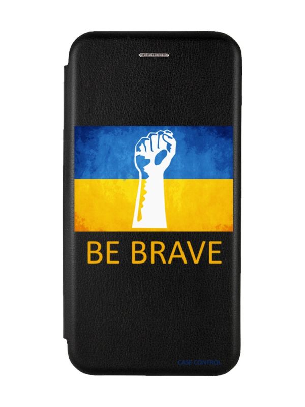 Чохол-книжка з малюнком для Samsung Galaxy А10 (2019) А105 Чорний :: Мужність Україна (принт 42)