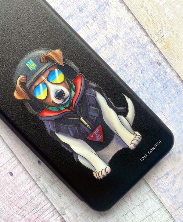 Чохол-книжка з малюнком для Xiaomi Redmi Note 8 Pro Чорний; Патрон (патріотичний принт 4)