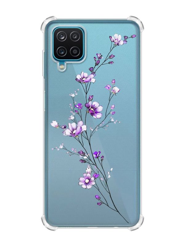Чохол з потовщеними кутами на Samsung A12 4G :: Гілочка квітів (принт 278)