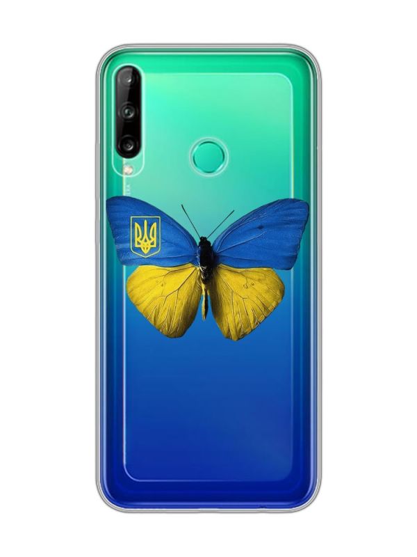 Прозорий чохол для Huawei Р40 lite E / Y7p  :: Метелик Україна (принт 255)