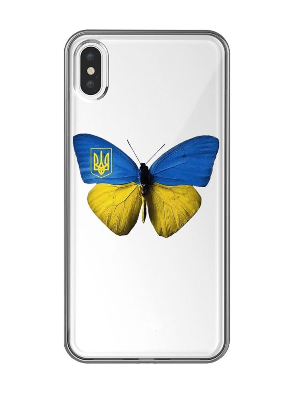 Прозорий чохол на iPhone XS Max :: Метелик Україна (принт 255)