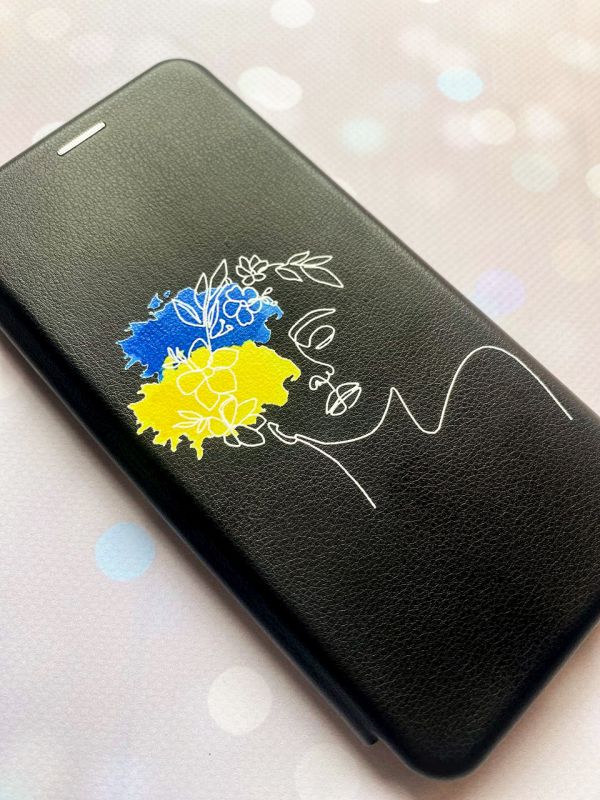 Чохол-книжка з малюнком для Samsung Galaxy M51 Чорний :: Українка Арт (принт 3)