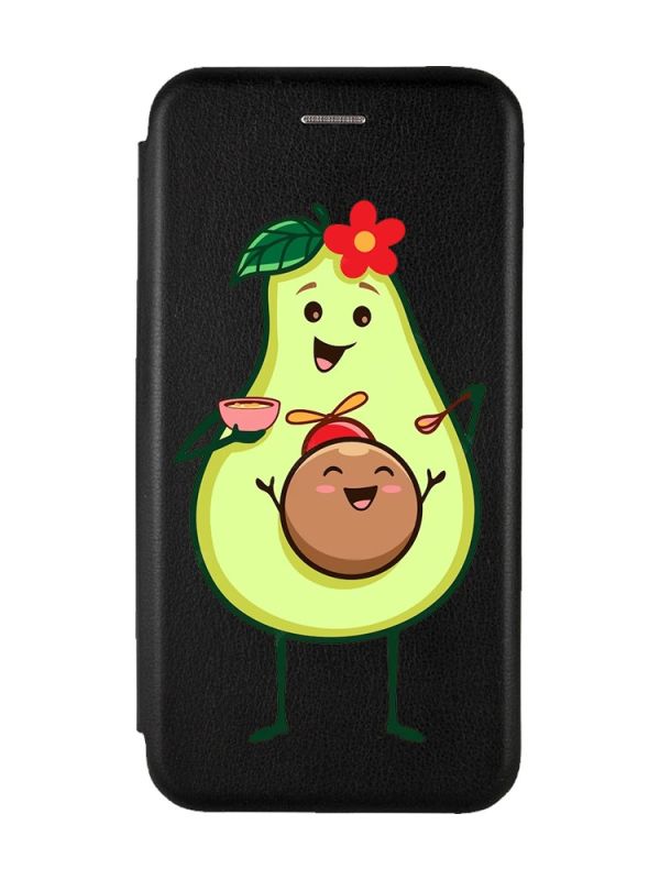 Чохол-книжка з малюнком для Samsung Galaxy A03/A035 Чорний :: Малюк Авокадо (принт 309)
