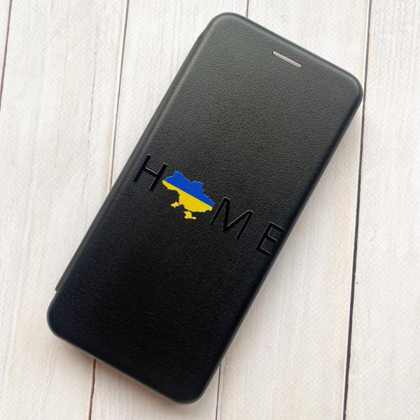 Чохол-книжка з малюнком для Samsung Galaxy A03/A035 Чорний :: Дім Україна (принт 72)