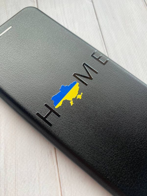 Чохол-книжка з малюнком для Samsung Galaxy A03/A035 Чорний :: Дім Україна (принт 72)