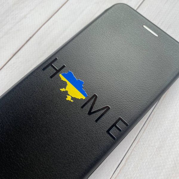 Чохол-книжка з малюнком для Samsung Galaxy A03/A035 Чорний :: Дім Україна (принт 72)