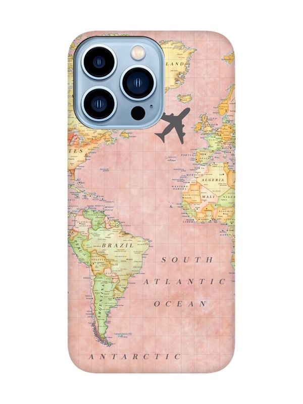 Матовий чохол з чорними боками на Apple iPhone 13 Pro Max :: Подорожі. Карта (принт 320)