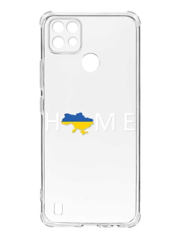 Чохол з потовщеними кутами на Realme C21 :: Дім Україна (патріотичний принт 73)