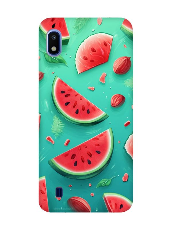 Чохол з червоними боками на Samsung Galaxy A10 (2019) A105 :: Скибки кавуна (принт 340)