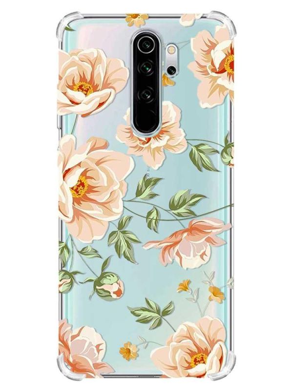 Чохол з потовщеними кутами на Xiaomi Redmi Note 8 Pro :: Квіти пастельні (принт 277)