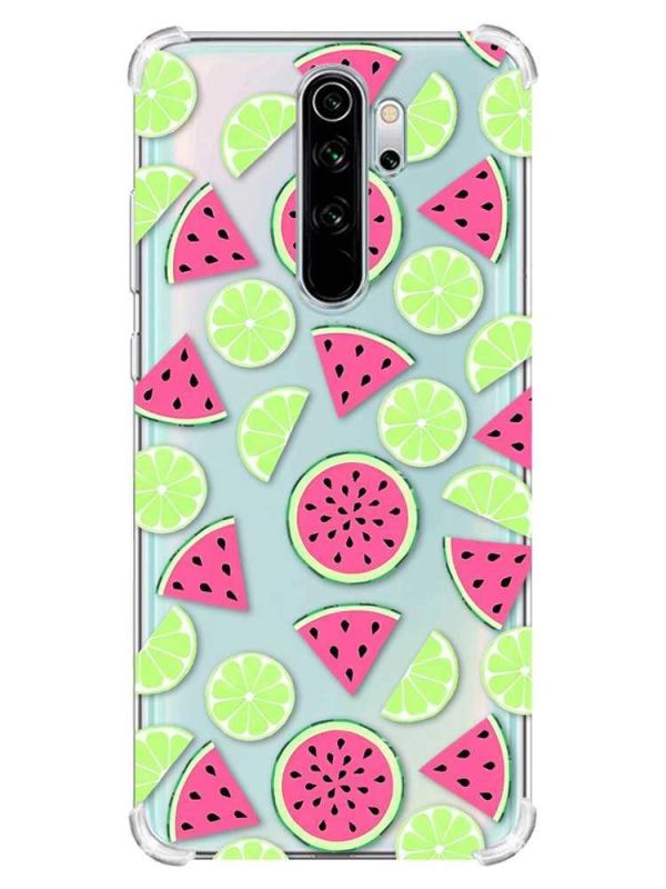 Чохол з потовщеними кутами на Xiaomi Redmi Note 8 Pro :: Кавуни и лайм (принт 345)