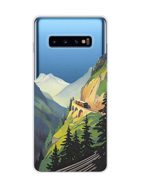 Прозорий чохол на Samsung Galaxy S10 Plus :: Пейзаж. Гори (принт 87)