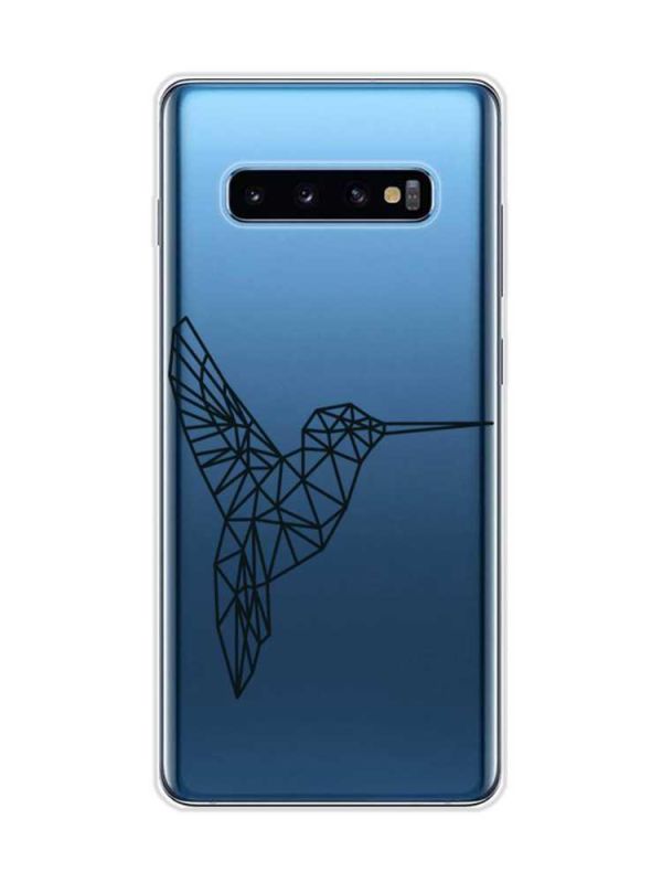 Прозорий чохол на Samsung Galaxy S10 Plus :: Колібрі (принт 122)