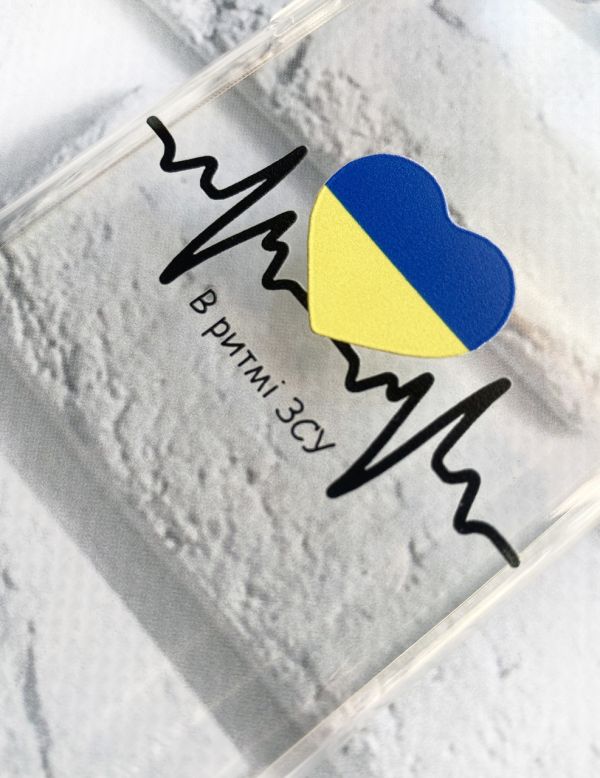 Прозорий чохол на Xiaomi Redmi Note 8 Pro  патріотичний дизайн В ритмі ЗСУ принт 70
