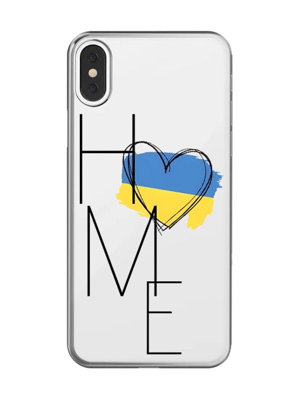 Прозорий чохол на iPhone X / XS :: Дім Україна (принт 353)