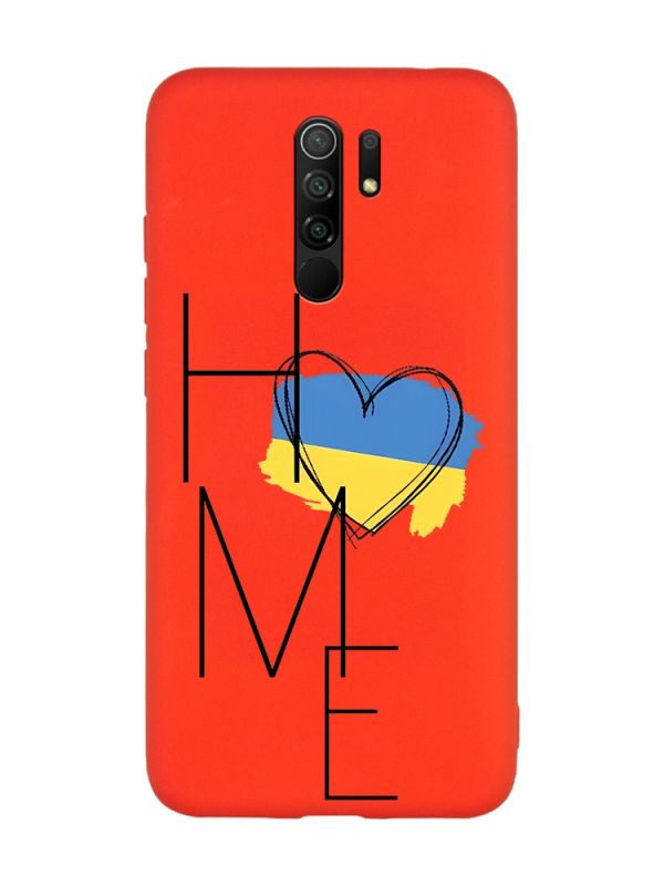 Матовий червоний чохол на Xiaomi Redmi Note 8 Pro :: Дім Україна (принт 353)