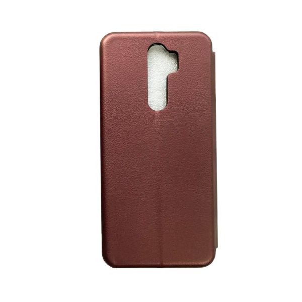 Чохол-книжка з малюнком для Xiaomi Redmi Note 8 Pro Бордовий :: Українська дівчина (принт 113)