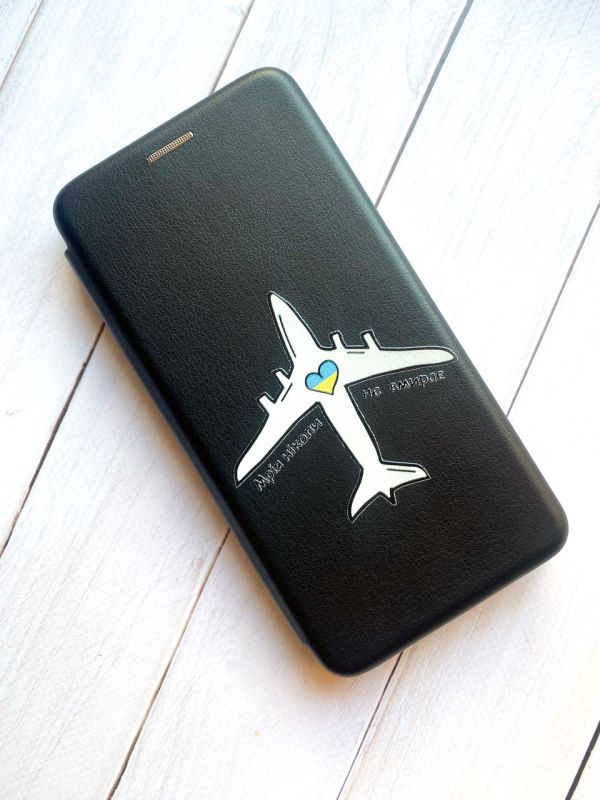 Чохол-книжка з малюнком для Xiaomi Redmi Note 8 Pro Чорний :: Мрія ніколи не помирає (принт 1)