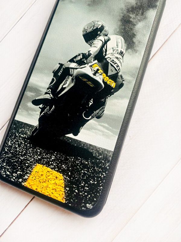 Чохол-книжка з малюнком для Samsung Galaxy A23 Чорний :: Мото (принт 69)