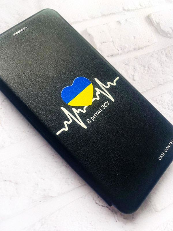 Чохол-книжка з малюнком для Samsung Galaxy A03/A035 Чорний :: В ритмі ЗСУ (патріотичний принт 71)