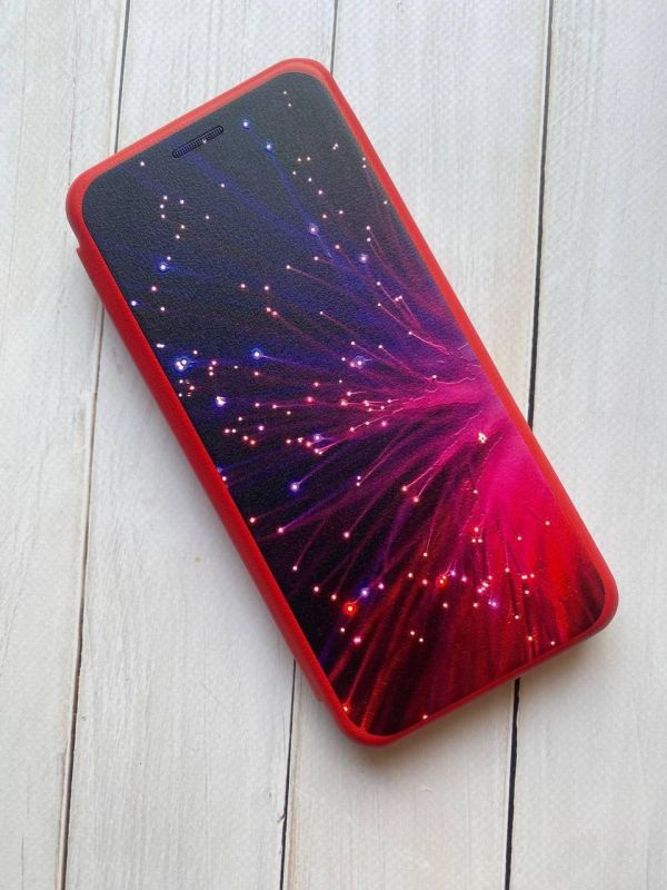Чохол-книжка з малюнком для Samsung Galaxy A03 (A035) Червоний :: Салют (принт 98)