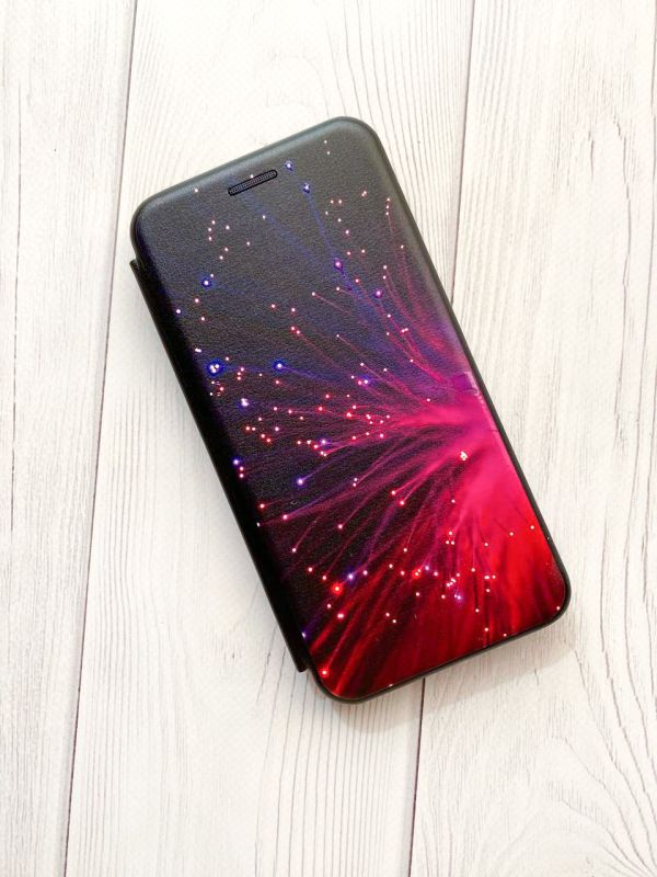 Чохол-книжка з малюнком для Xiaomi Redmi Note 9 Pro/9S/9 Pro Max Чорний :: Салют (принт 98)