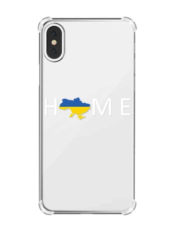 Чохол з потовщеними кутами на iPhone X/Xs :: Дім Україна (принт 73)