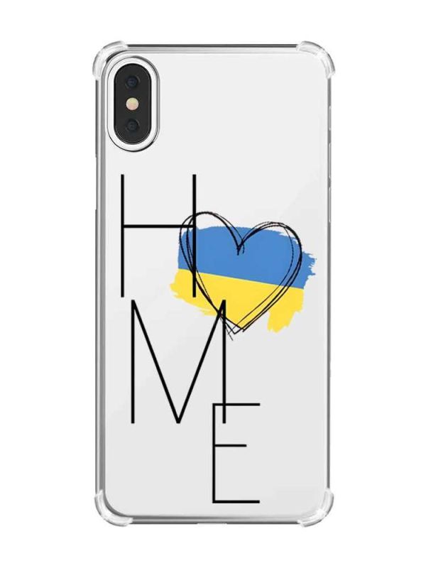 Чохол з потовщеними кутами на iPhone X/Xs :: Дім Україна (принт 353)