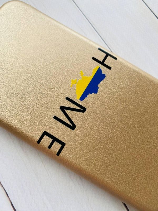 Чохол-книжка з малюнком для Samsung Galaxy A53 4G Золотий :: Дім Україна (принт 72)