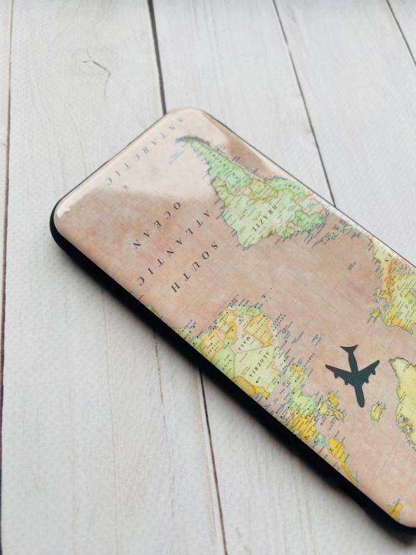 Матовий чохол з чорними боками на Apple iPhone 13 Pro Max :: Подорожі. Карта (принт 320)