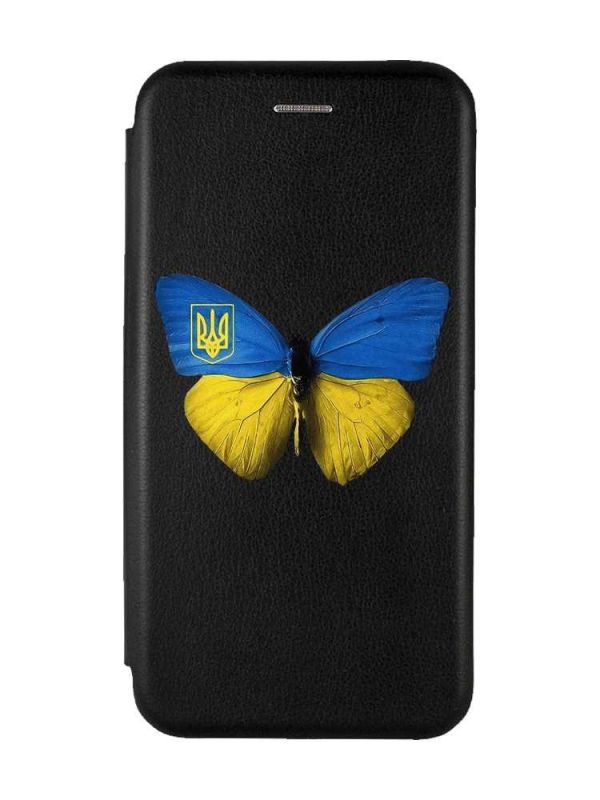 Чохол-книжка з малюнком для Samsung Galaxy А25 (A256) Чорний :: Метелик Україна (принт 255)