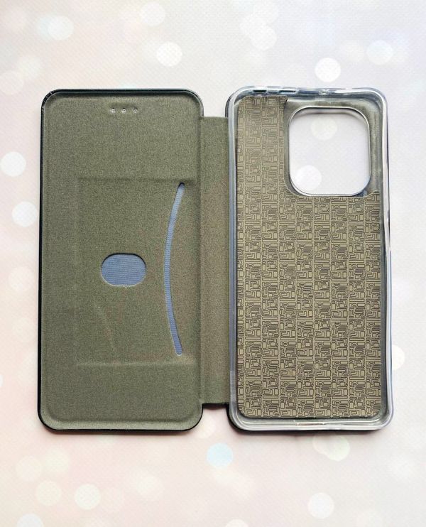 Чохол-книжка з малюнком для Xiaomi Redmi Note 13 4G Чорний :: Соти 3D (принт 357)
