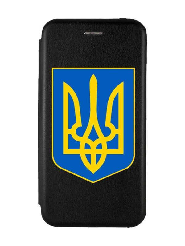 Чохол-книжка з малюнком для Samsung Galaxy А25 (A256) Чорний :: Тризуб Україна (принт 256)