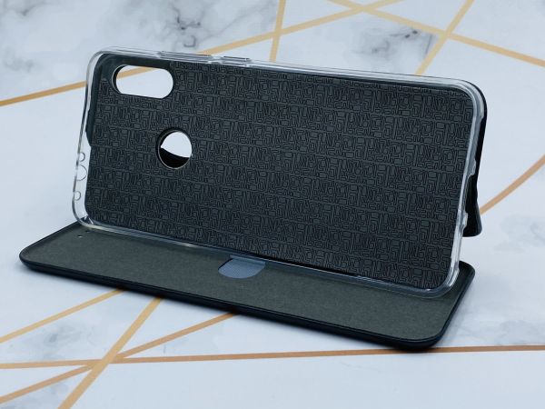 Чохол-книжка з малюнком для Xiaomi Redmi Note 7/7 Pro Чорний :: Леопардовий дизайн (принт 383)