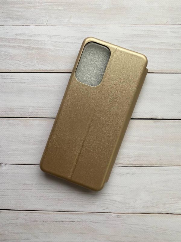 Чохол-книжка з малюнком для Samsung Galaxy A73 5G Золотий :: Леопардовий дизайн (принт 383)
