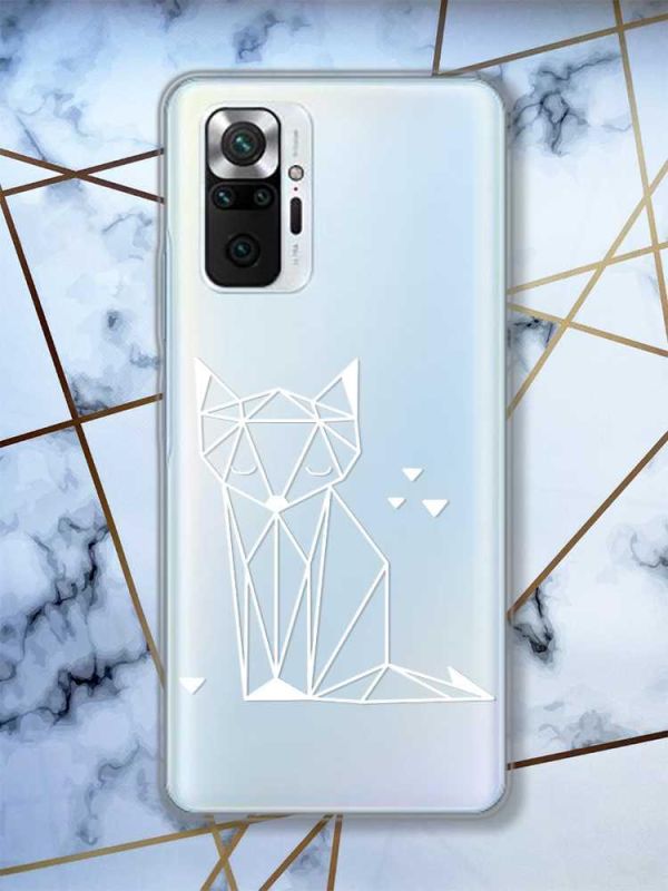 Прозорий чохол для Xiaomi Redmi Note 10 Pro/10 Pro Max Лисиця (принт 127)