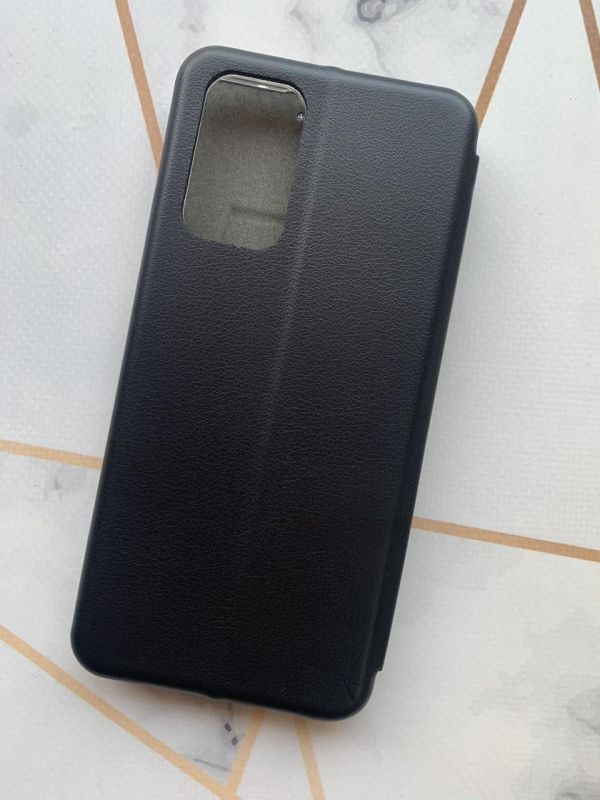 Чохол-книжка з малюнком для Xiaomi Redmi Note 10 Pro/10 Pro Max Чорний :: Дівчина з кавою (принт 59)