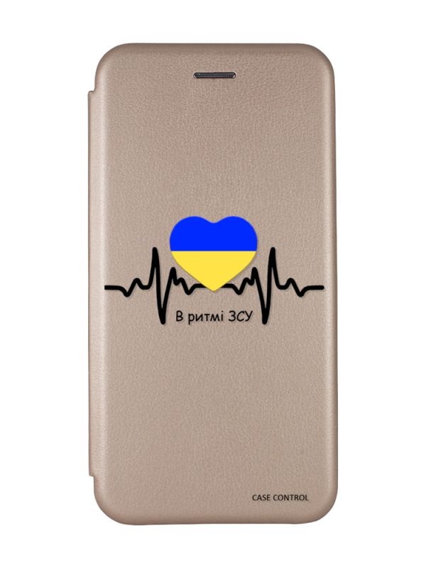 Чохол-книжка з малюнком для Samsung Galaxy A31 Золотистий :: В ритмі ЗСУ (принт 70)